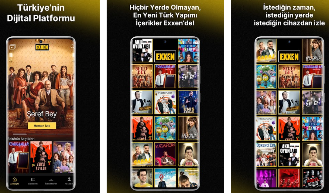 Exxen TV (APK) indir Android TV uygulaması